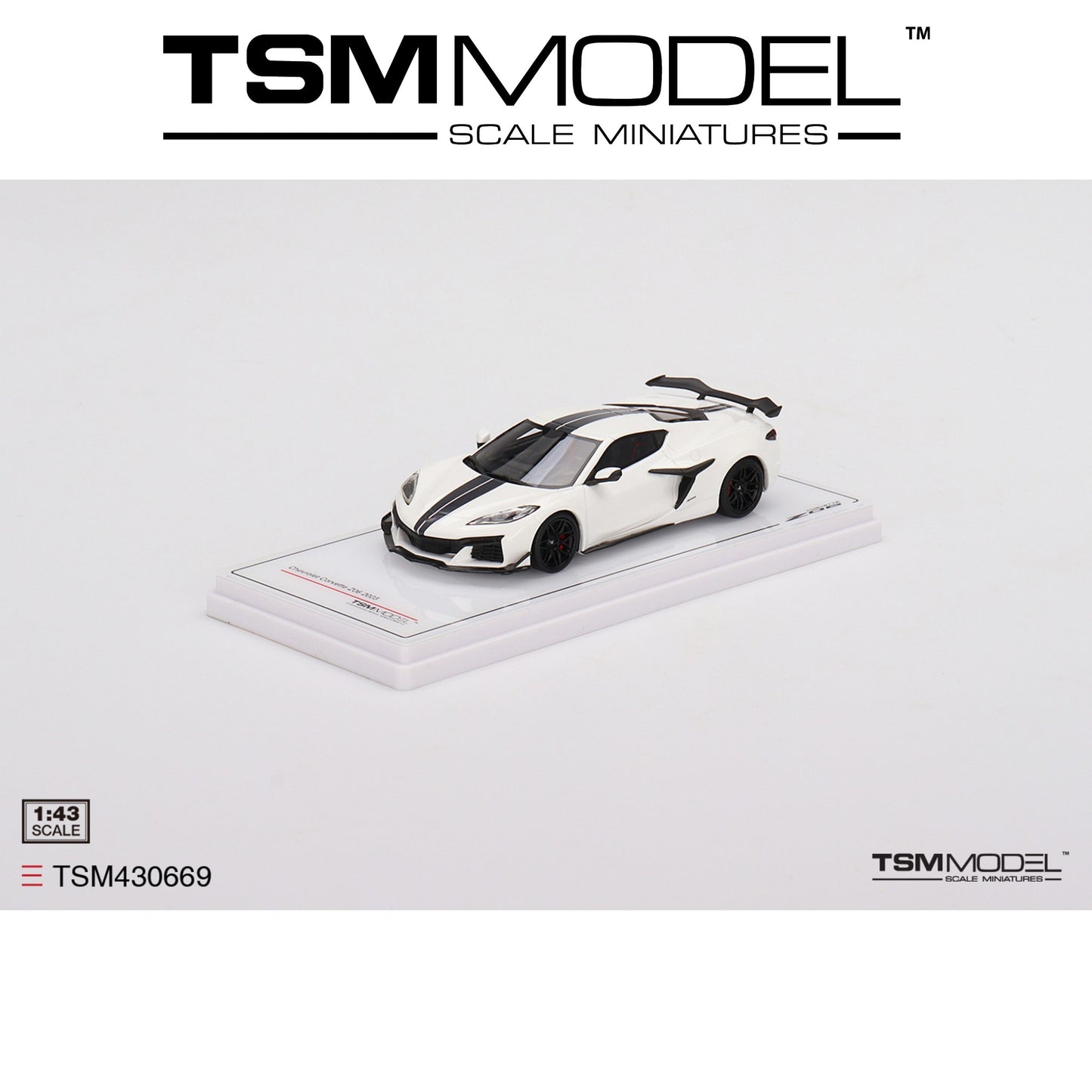 TSM MODEL Chevrolet Corvette Z06 2023 Arctic White 1:43 - TSM430669