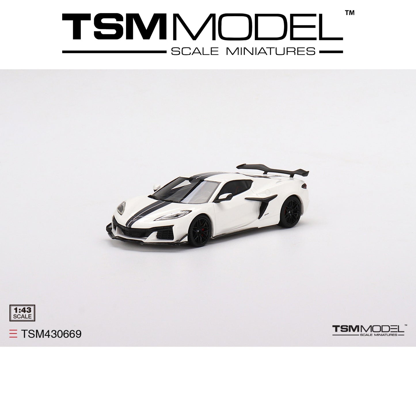 TSM MODEL Chevrolet Corvette Z06 2023 Arctic White 1:43 - TSM430669