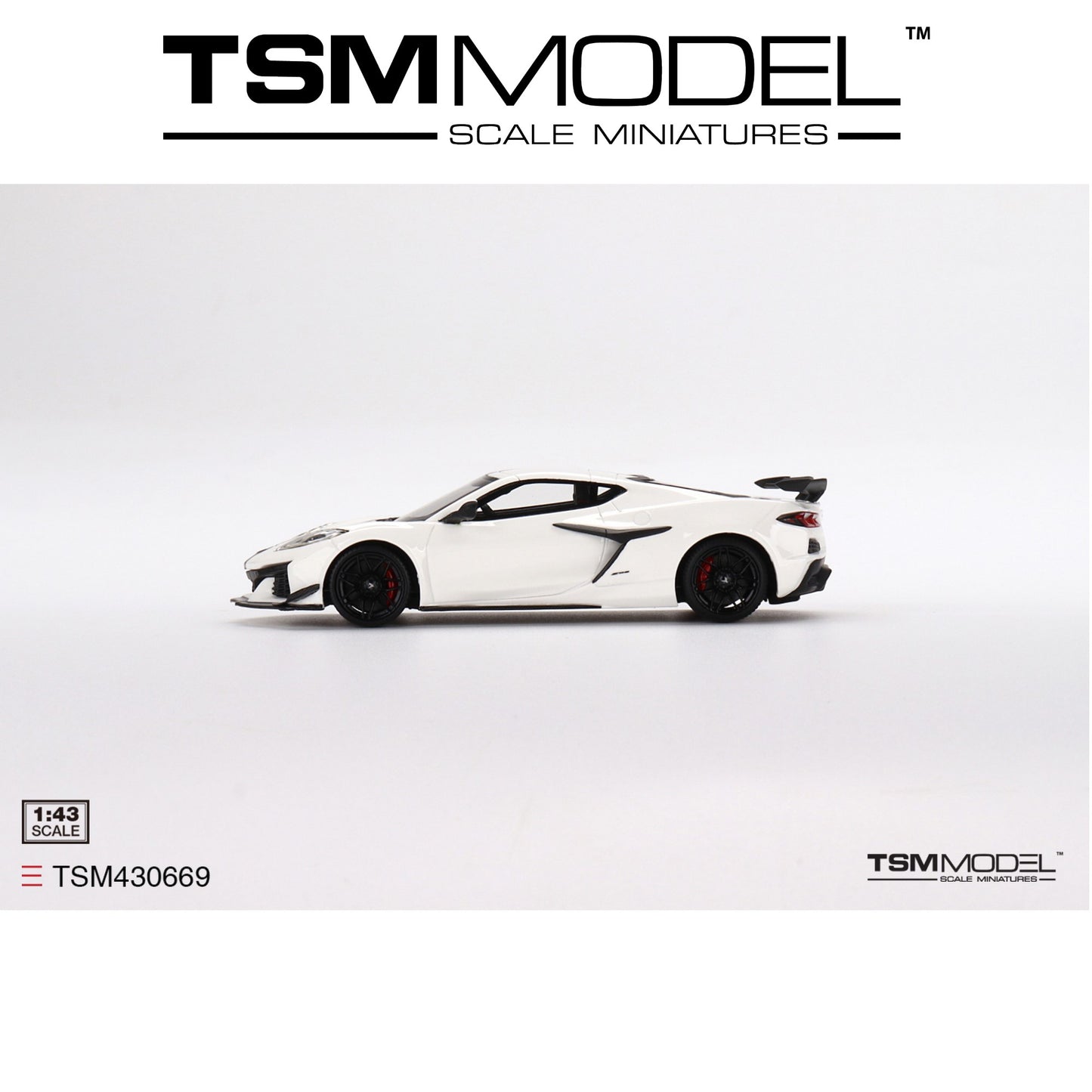 TSM MODEL Chevrolet Corvette Z06 2023 Arctic White 1:43 - TSM430669