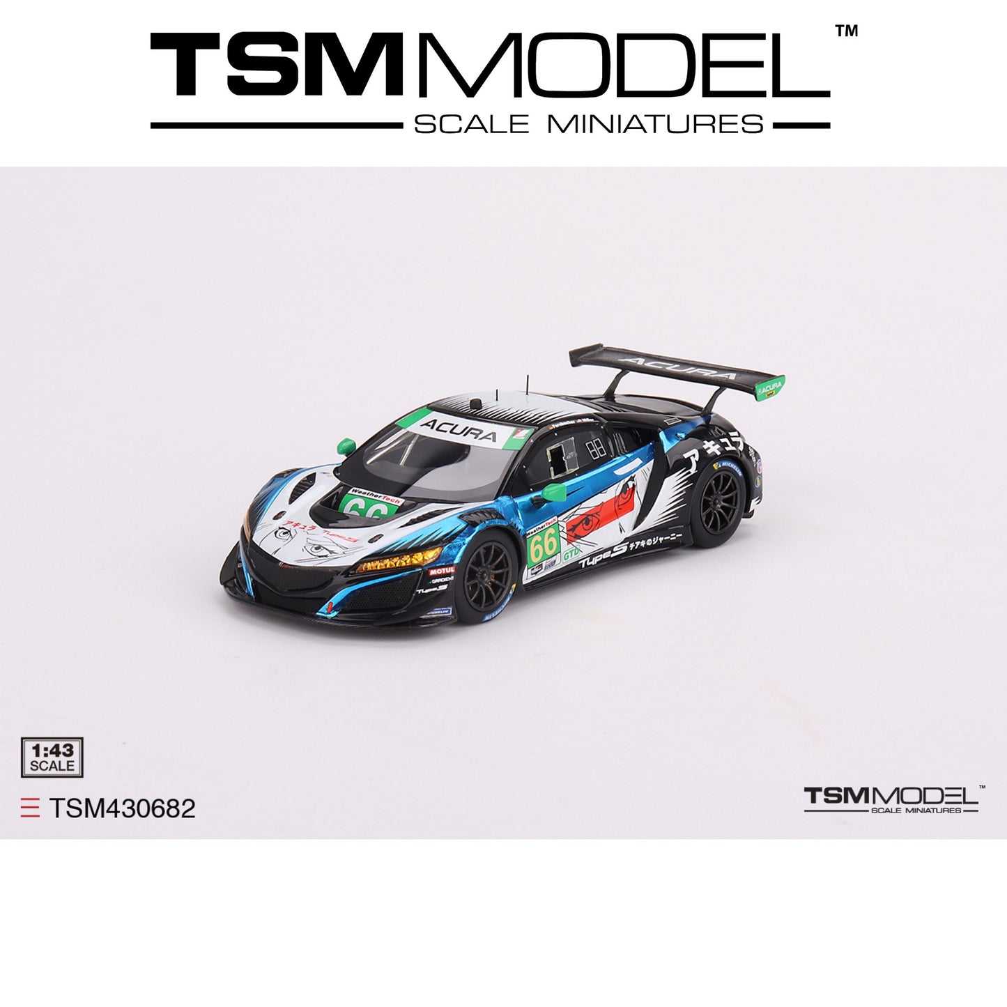 TSM MODEL Acura NSX GT3 EVO22 #66 Gradient Racing 2022 IMSA Long Beach GP 1:43 - TSM430682