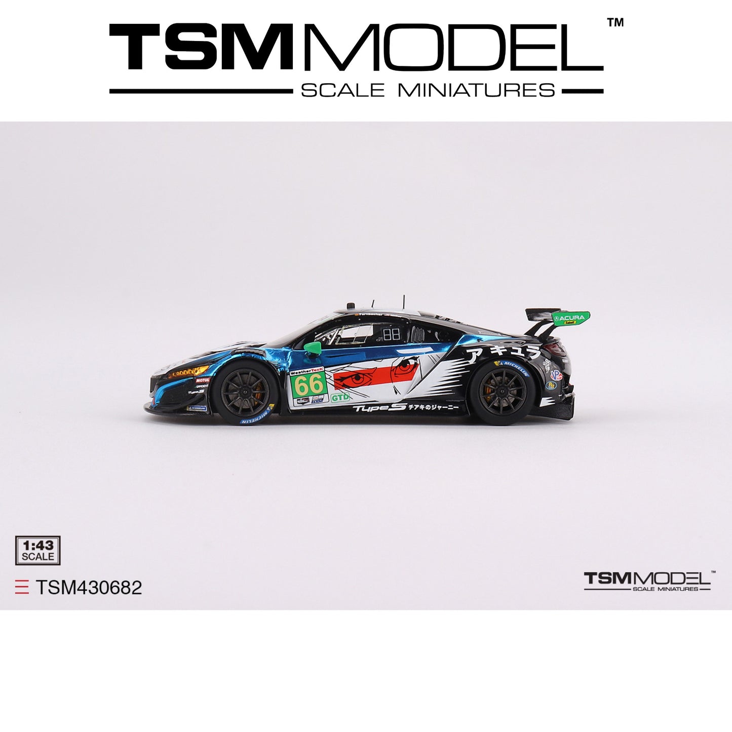 TSM MODEL Acura NSX GT3 EVO22 #66 Gradient Racing 2022 IMSA Long Beach GP 1:43 - TSM430682