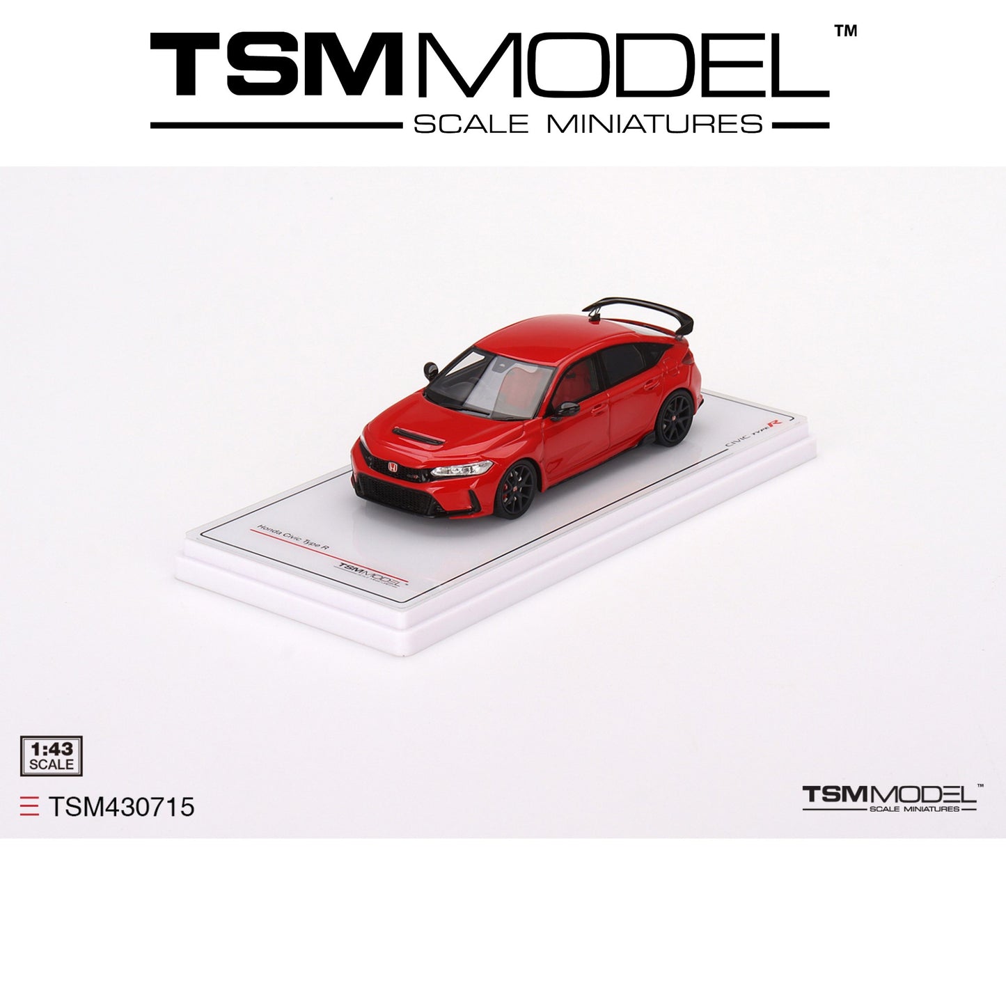 TSM MODEL Honda Civic Type R Rallye Red (RHD) 2023 1:43 - TSM430715