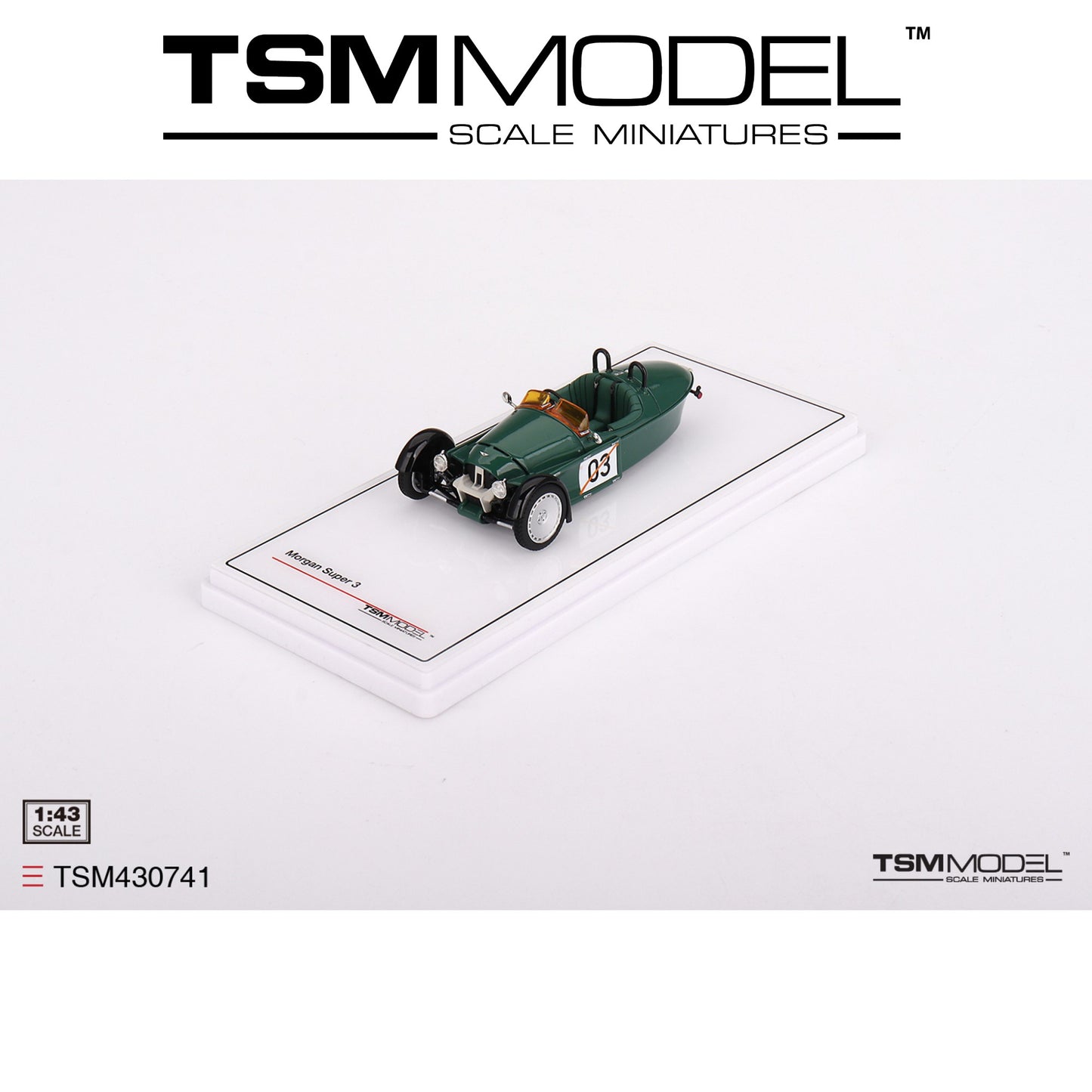 TSM MODEL Morgan Super 3 Jet Green 1:43 - TSM430741