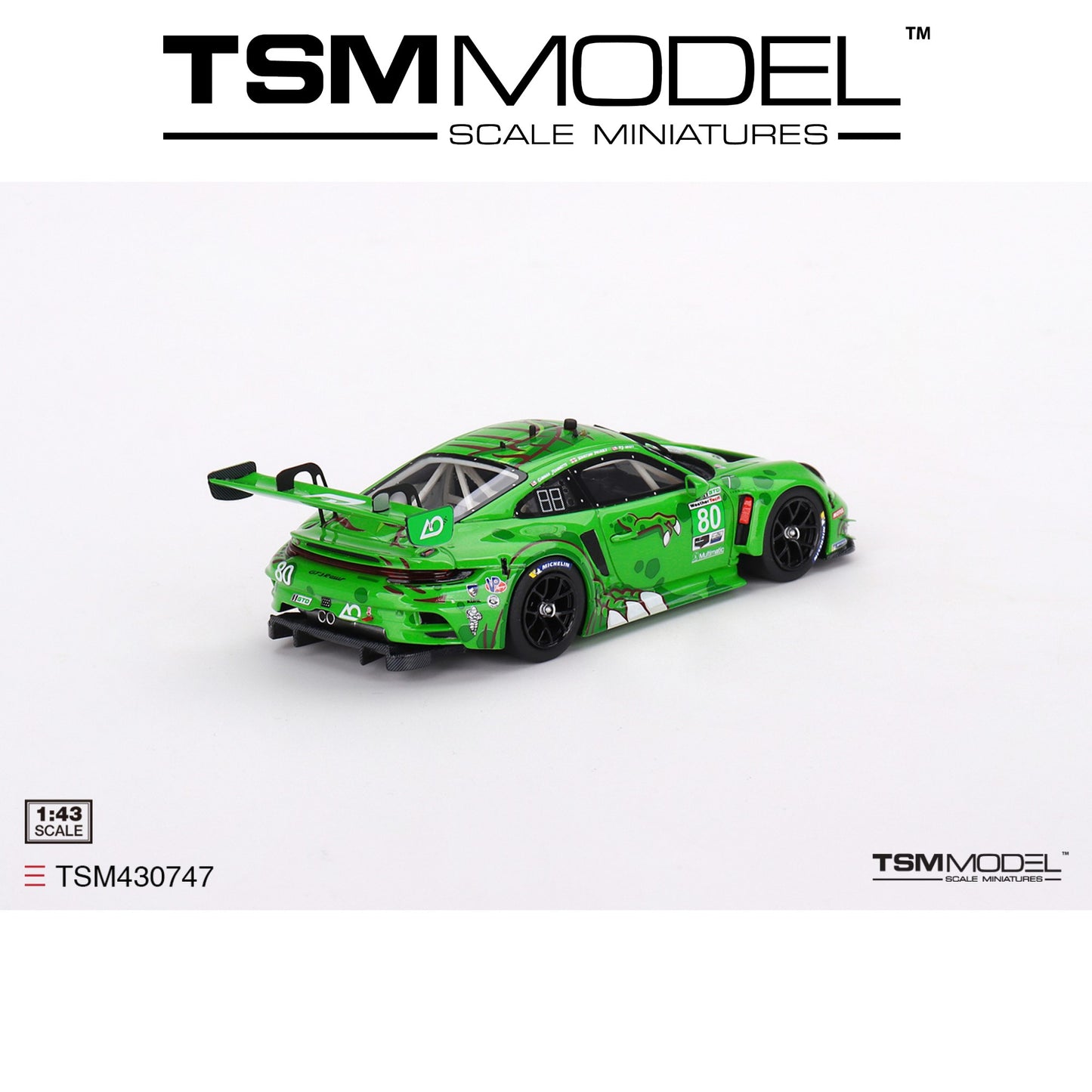 TSM MODEL Porsche 911 GT3 R #80 AO Racing 2023 IMSA Sebring 12 Hrs GTD 1:43 - TSM430747