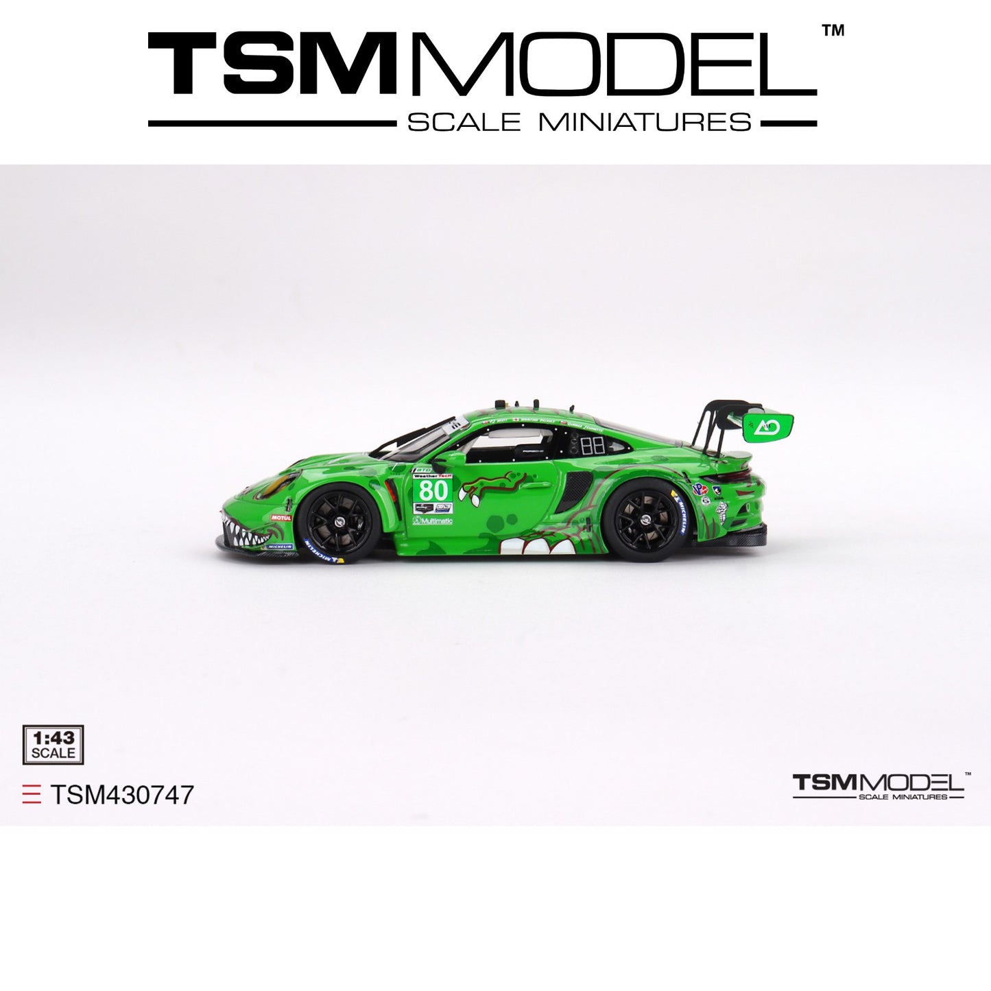 TSM MODEL Porsche 911 GT3 R #80 AO Racing 2023 IMSA Sebring 12 Hrs GTD 1:43 - TSM430747