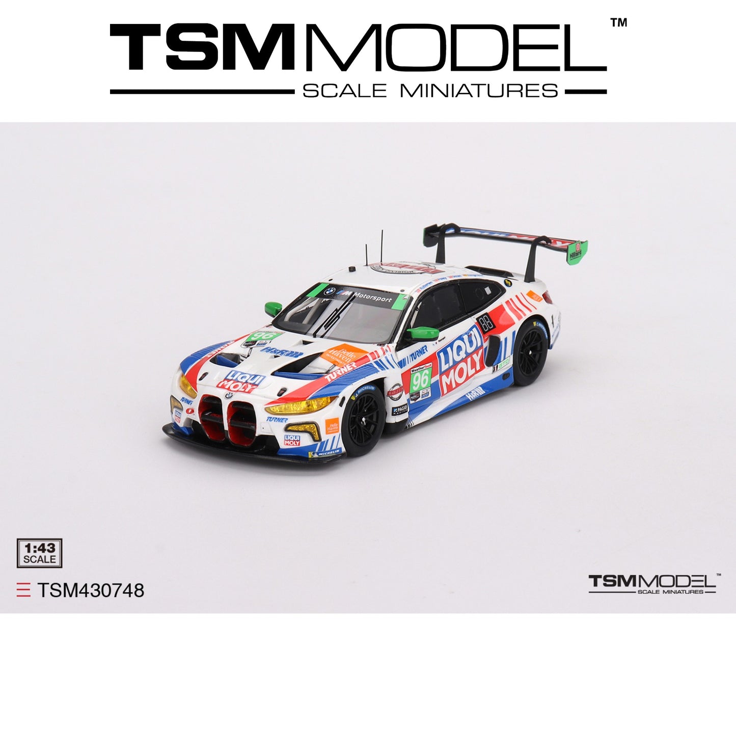 TSM MODEL BMW M4 GT3 #96 IMSA 2023 Sebring 12 Hrs GTD 2nd Place 1:43 - TSM430748