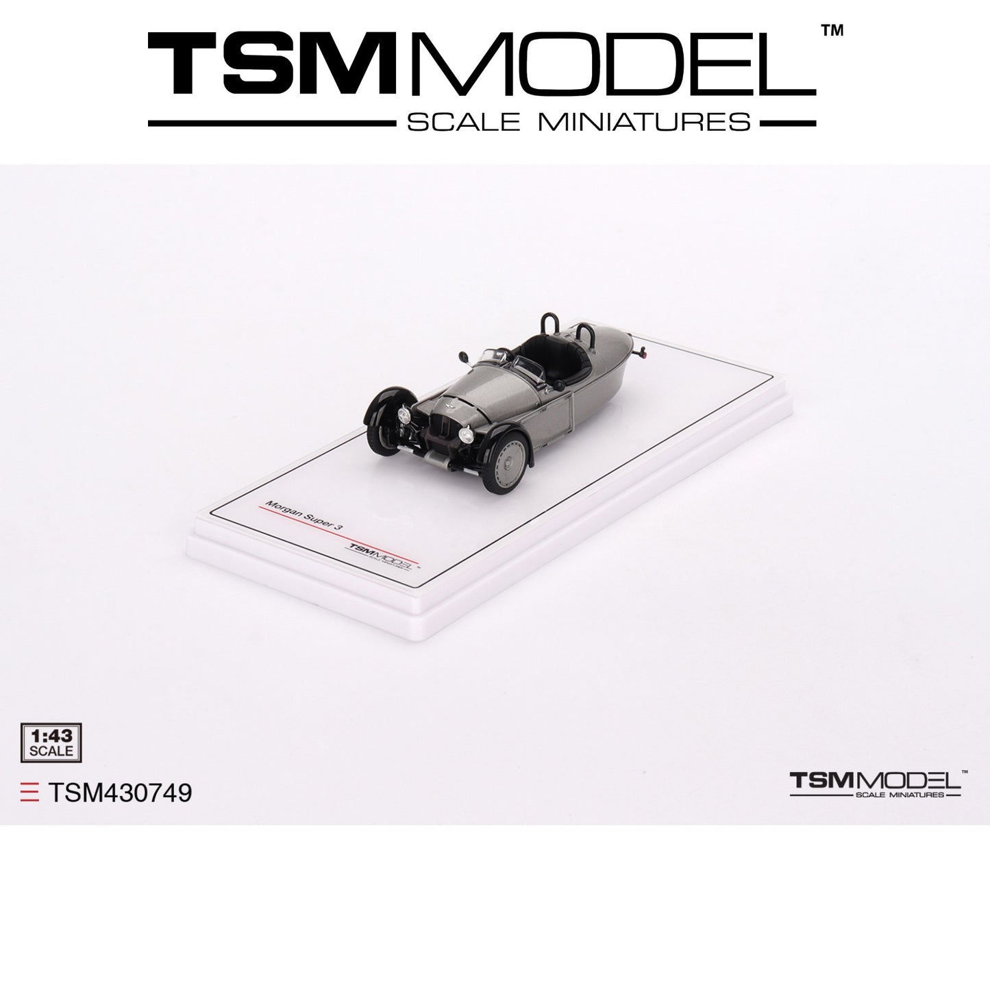 TSM MODEL Morgan Super 3 Rhodium Silver 1:43 - TSM430749