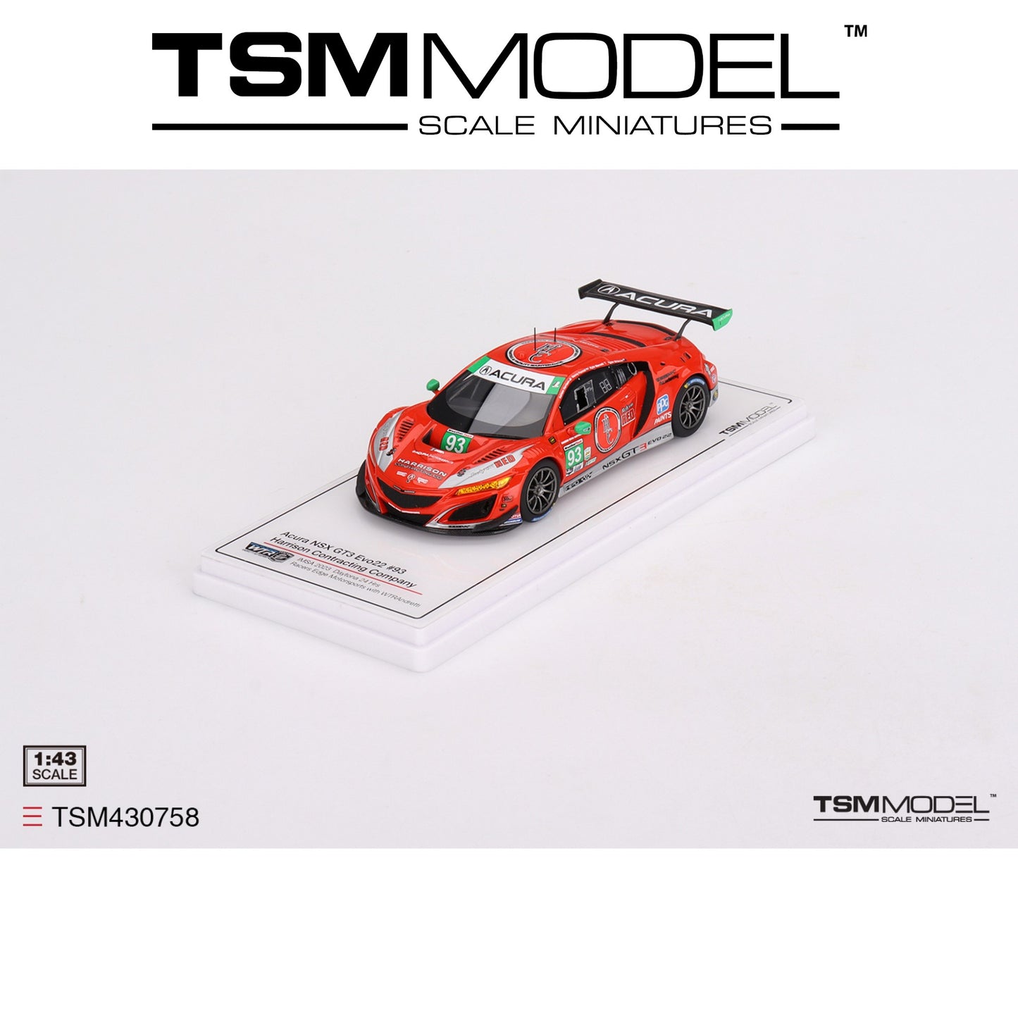 TSM MODEL Acura NSX GT3 EVO22 #93 IMSA 2023 Daytona 24 Hrs 1:43 -  TSM430758