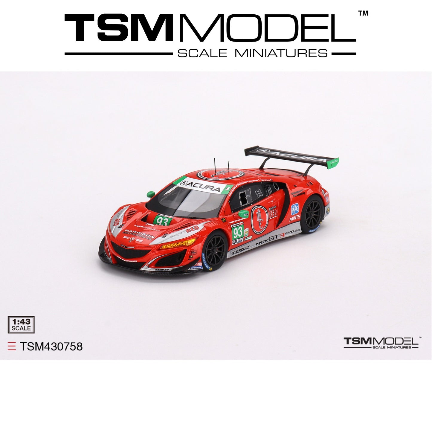 TSM MODEL Acura NSX GT3 EVO22 #93 IMSA 2023 Daytona 24 Hrs 1:43 -  TSM430758