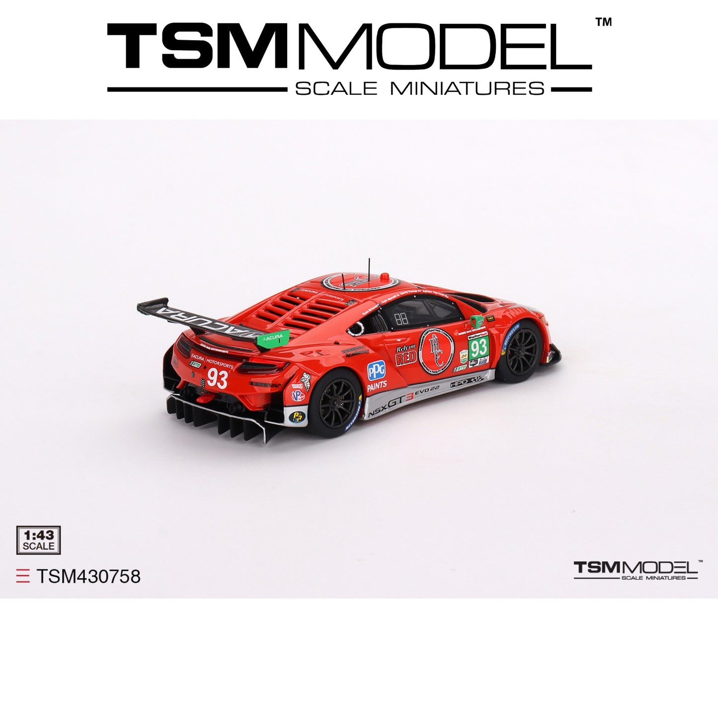 TSM MODEL Acura NSX GT3 EVO22 #93 IMSA 2023 Daytona 24 Hrs 1:43 -  TSM430758