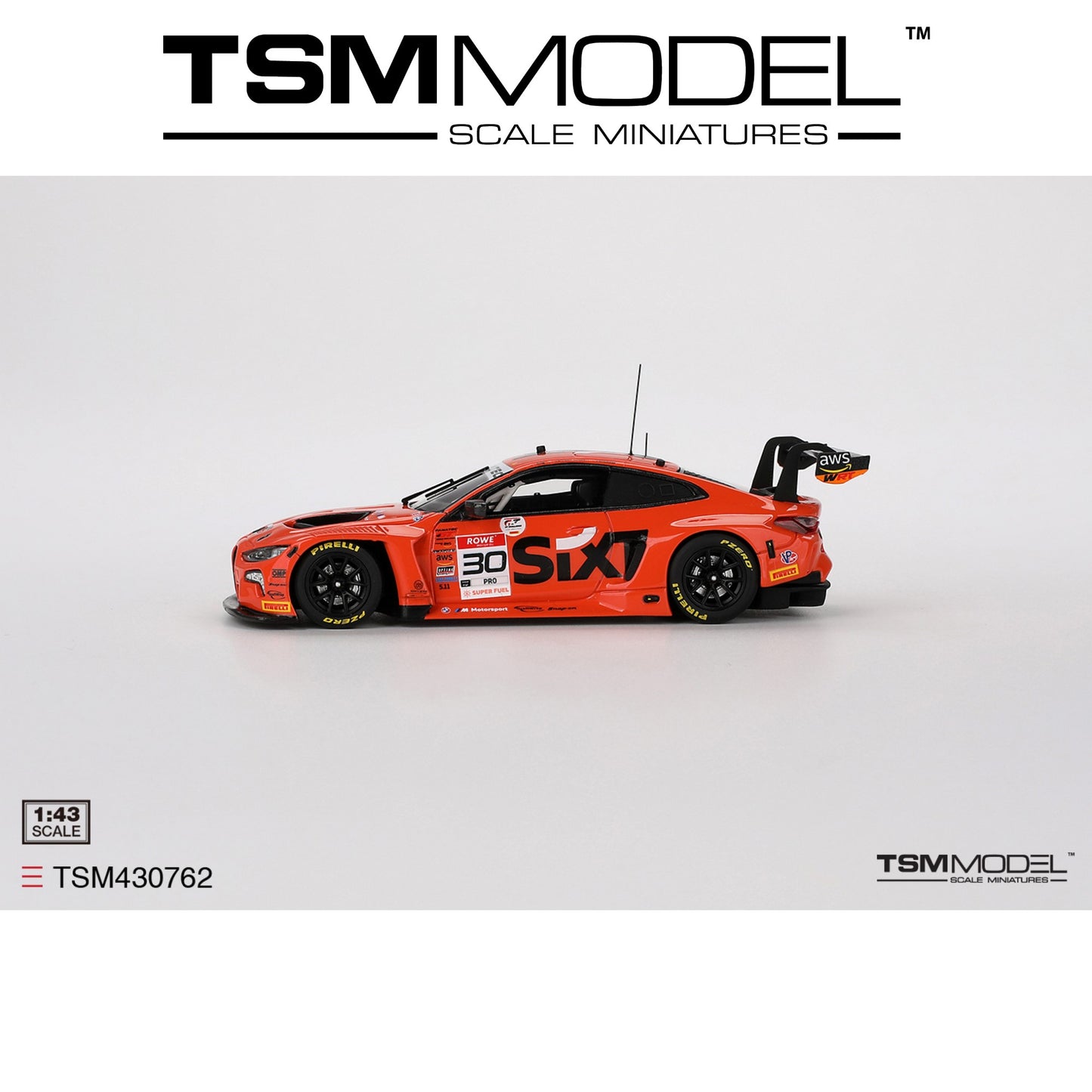 TSM MODEL BMW M4 GT3 #30 BMW M Team WRT 2023 IGTC INDY 8 Hrs Winner 1:43 -  TSM430762