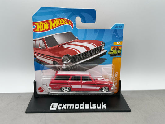 Scratch & Dent - 2023 HOT WHEELS '64 Chevy Nova Wagon 222/250 HW Wagons 3/5 1:64 - HKH70