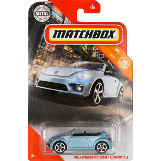 MATCHBOX Volkswagen The Beetle Convertible Blue 2/100 MBX City 1:64 - GKK38